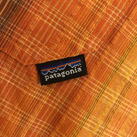 Patagonia Puckerware Mens Size XL Button Up Seersucker Shirt Plaid Short Sleeve - Picture 4 of 10